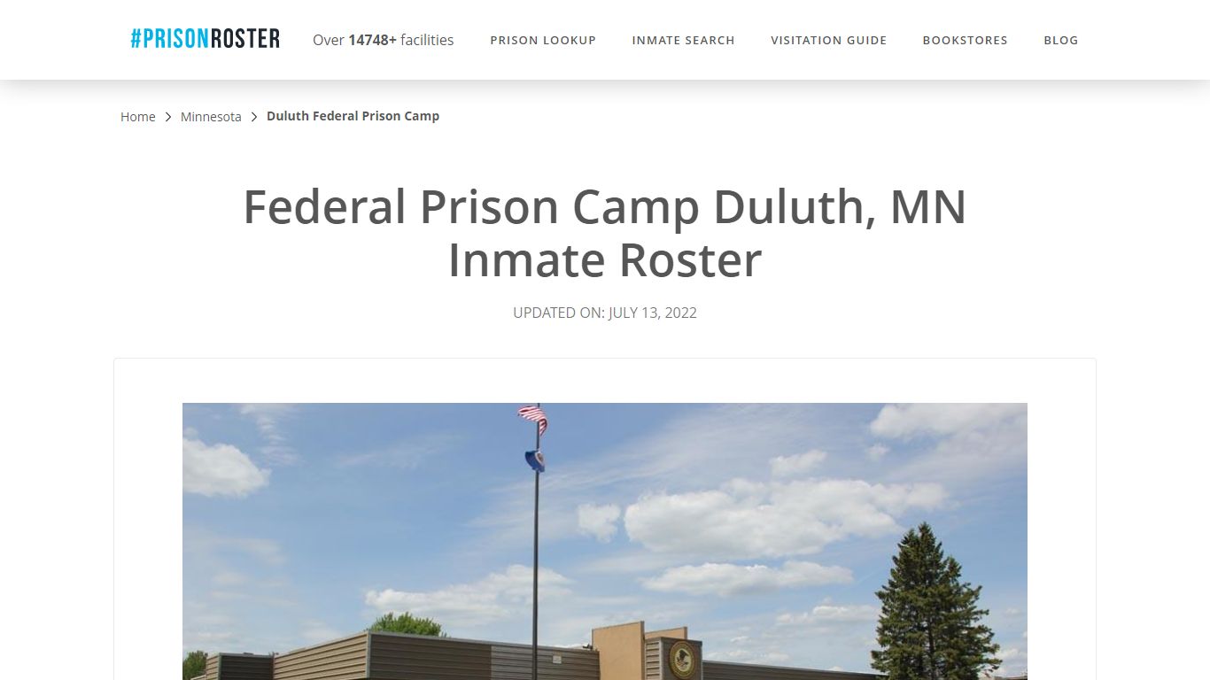 Federal Prison Camp Duluth, MN Inmate Roster